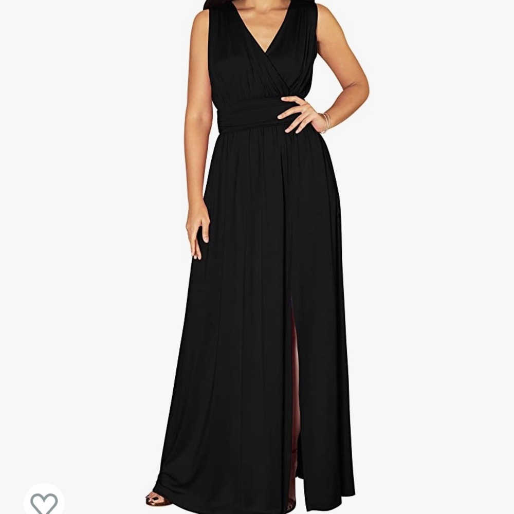 Long Sleeveless Bridesmaid Cocktail Evening Maxi Dress